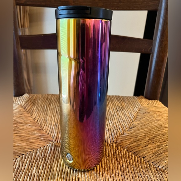 Starbucks Other - Starbucks Iridescent Rainbow Stainless Steel Travel Tumbler with Black Lid